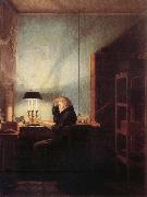 Georg Friedrich Kersting Reader by Lamplight oil
